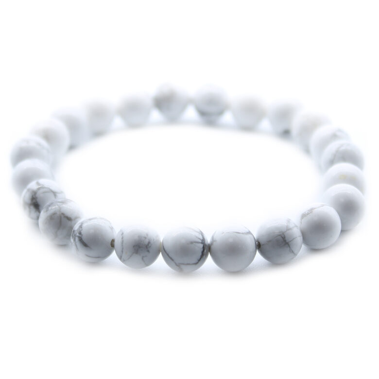 Natural Howlite (White Jasper) Stone Bracelet