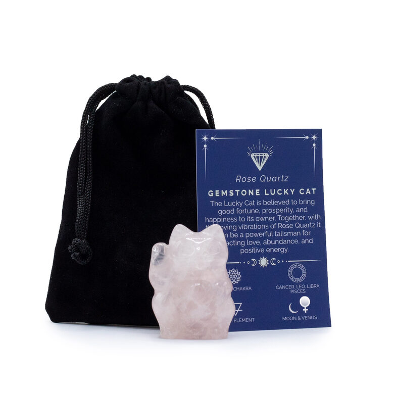 Rozā kvarca Veiksmes kaķis