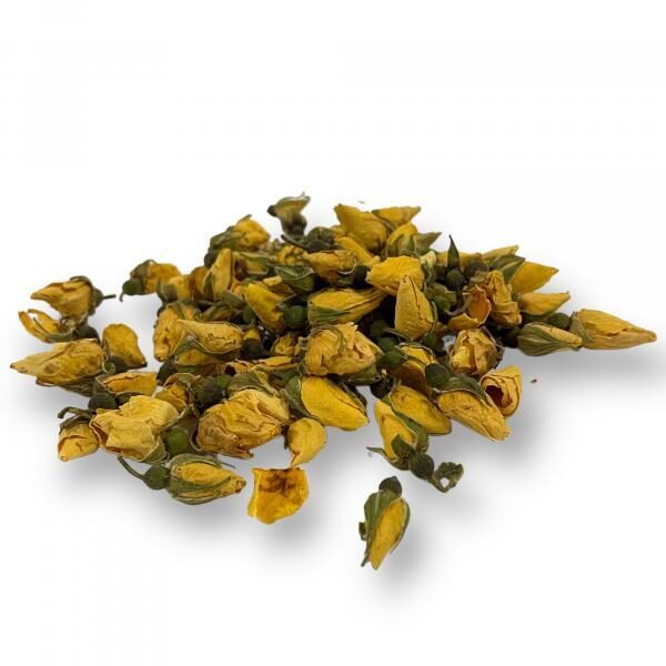 Natural Dried Rose Buds, Yellow, 15g