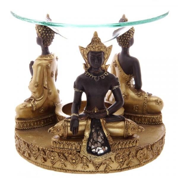Oil Burner Three Thai Buddhas 10cm