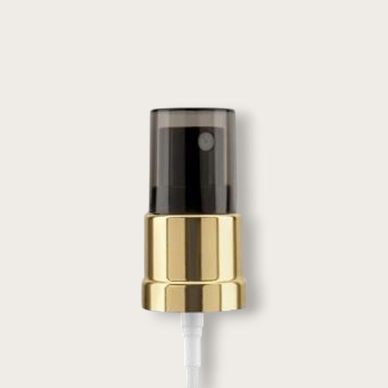 Izsmidzinātājs stikla pudelītēm 18/415 mm melns ar zeltu