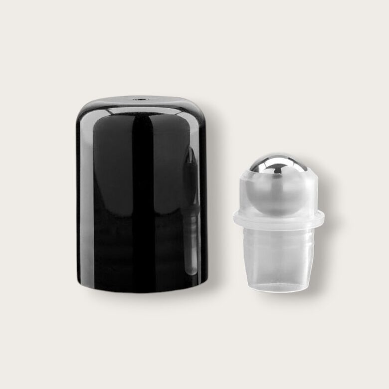 Rullīšu uzgalis ar vāciņi stikla pudelītēm 1 gab