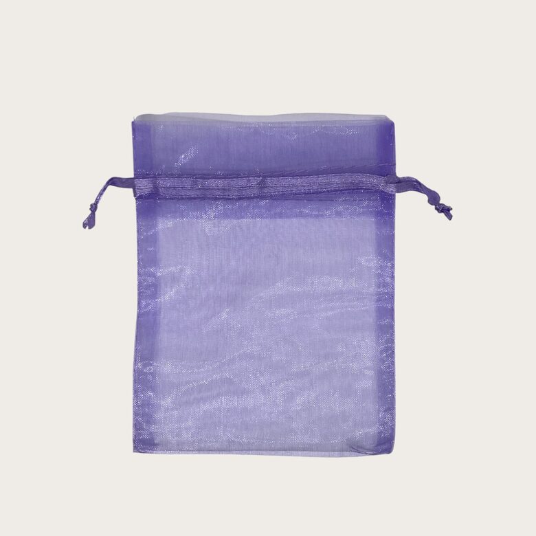 Organzas maisiņš 10 x 13 cm lavandas krāsā