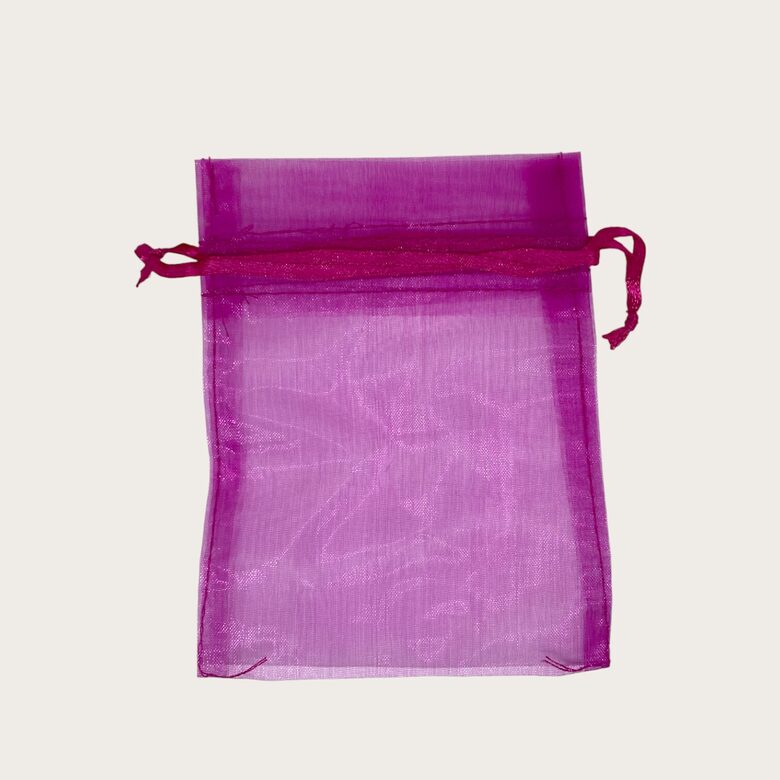 Organzas maisiņš 10 x 13 cm fuksijas krāsā
