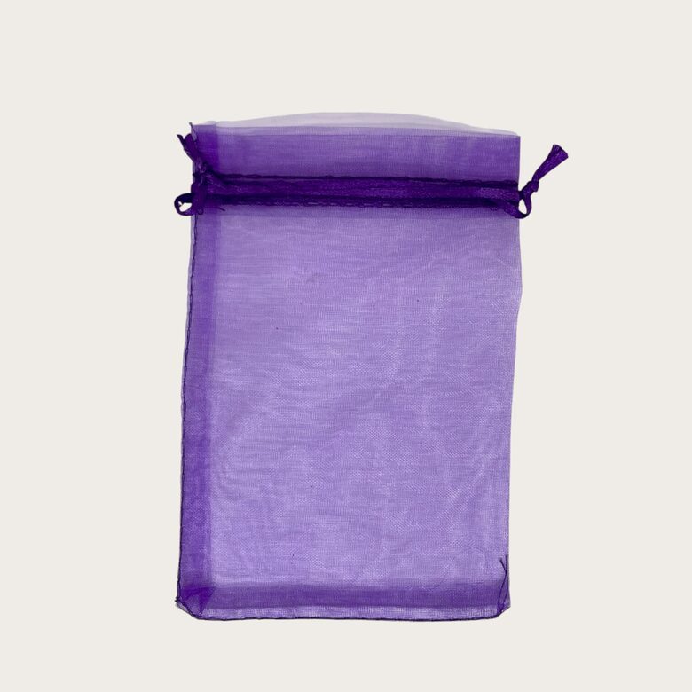 Organzas maisiņš 10 x 14 cm violetā krāsā