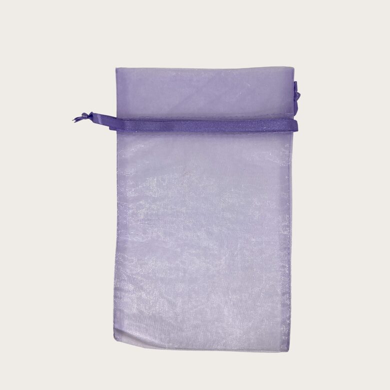 Organzas maisiņš 12 x 20 cm lavandas krāsā