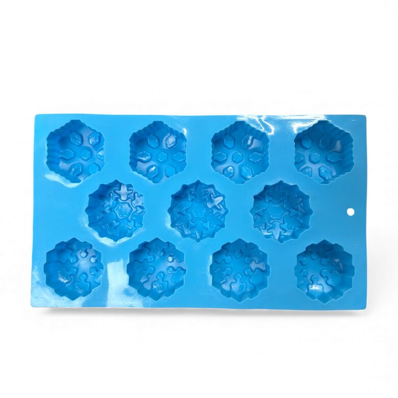 Veidne ziepēm silikona Sniegpārsliņas 11 gab