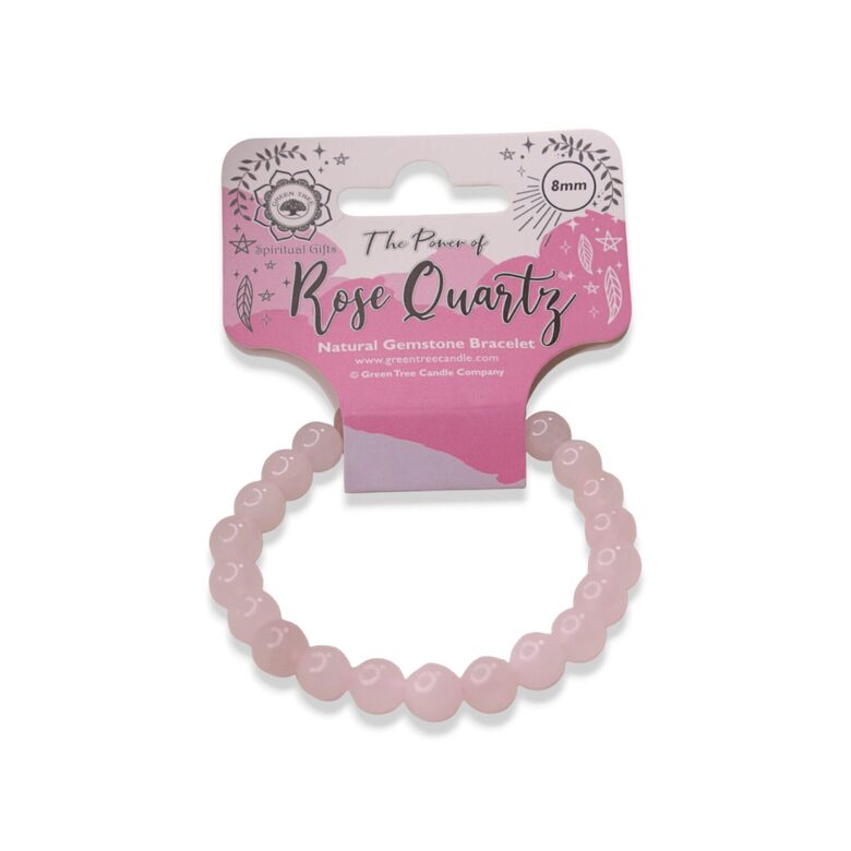 Rokassprādze no dabīga Rozā kvarca akmens