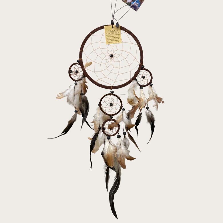 	Sapņu ķērājs Bali (zamšādas audums Tumši brūnā šokolādes krāsā) XL ( 32 cm)