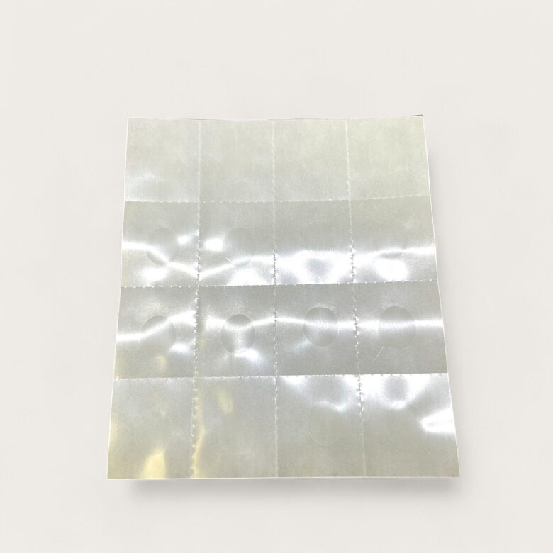 Abpusējais līmes punktiņš ( caurspīdīgs, azs) dakts piestiprināšanai 16 gab