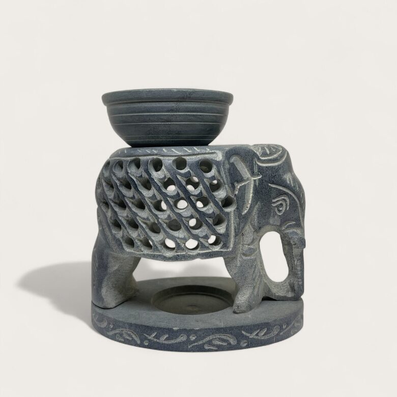 Aromlampa no dabīga akmens ( ziepjakmens) Zilonis