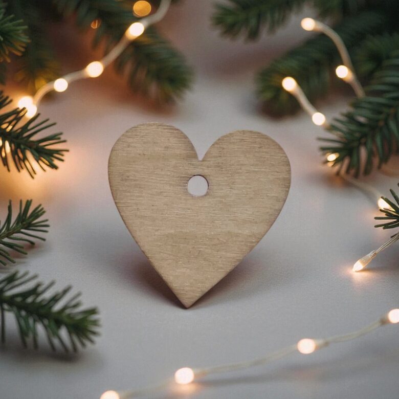 Koka sirsniņa dabīga koka krāsā (mazā)