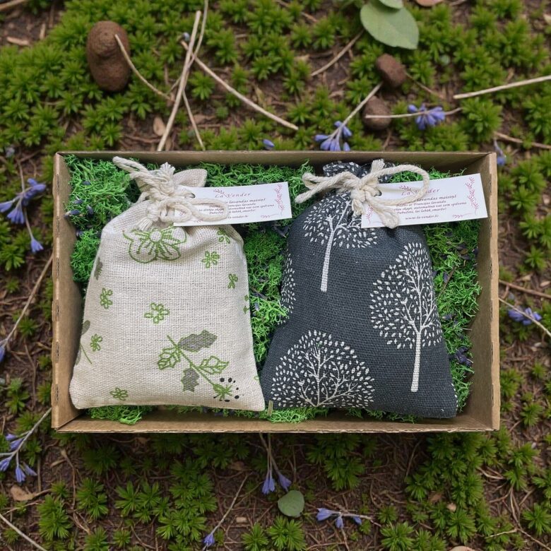Lavender Sachet Set "Love Nature" (100% French Lavender)