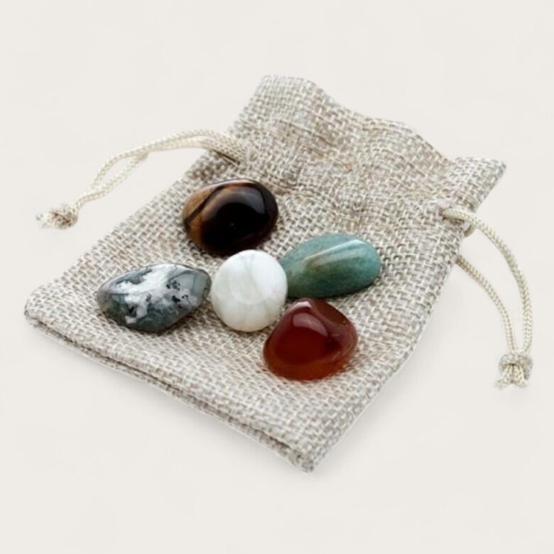 Kristālu komplekts Bagātībai (komplektā 5 gab)