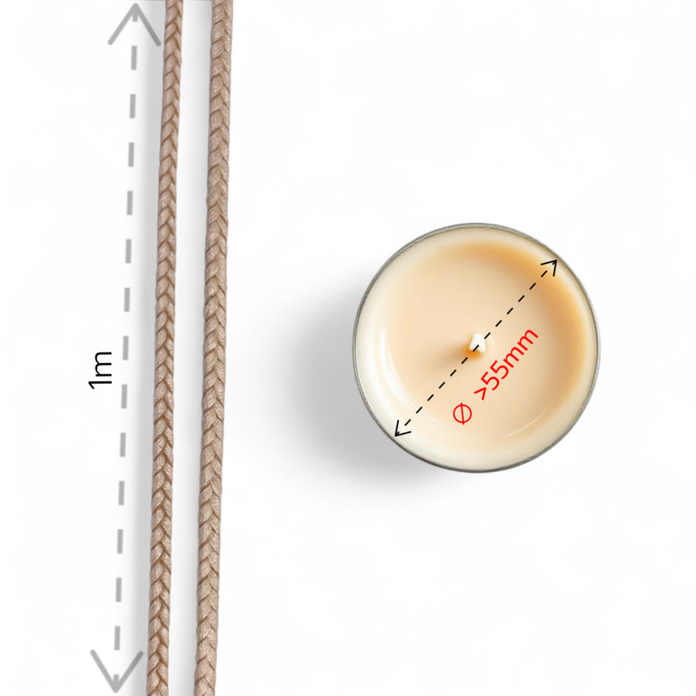 Candle wick TB 14 (>55 mm) – 1m
