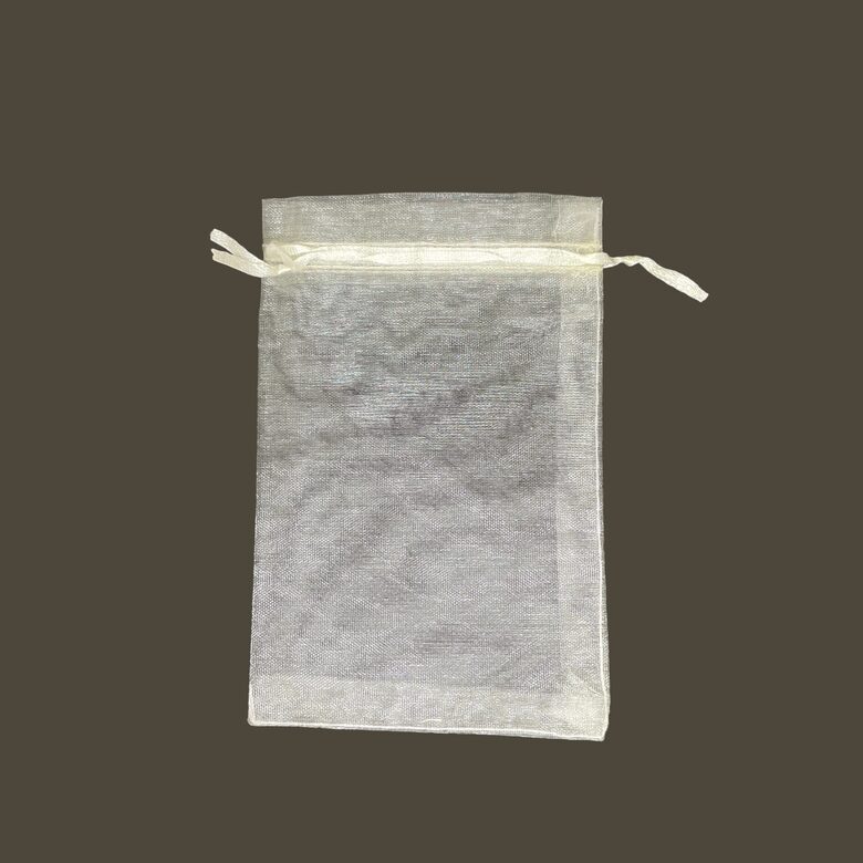 Organzas maisiņš 10 x 15 cm šampanieša krāsā