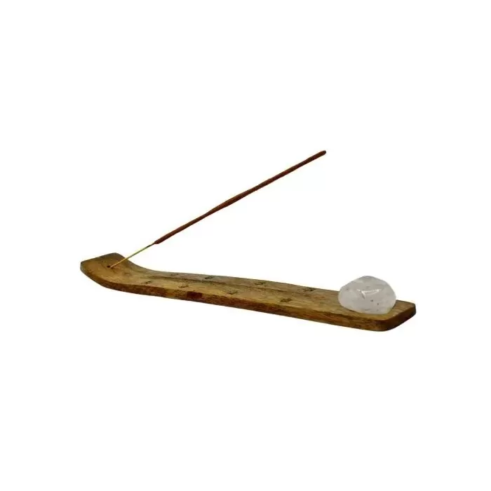 Vīraka turētājs no mango koka ar dabīgu Kalnu kvarcu 1 gab