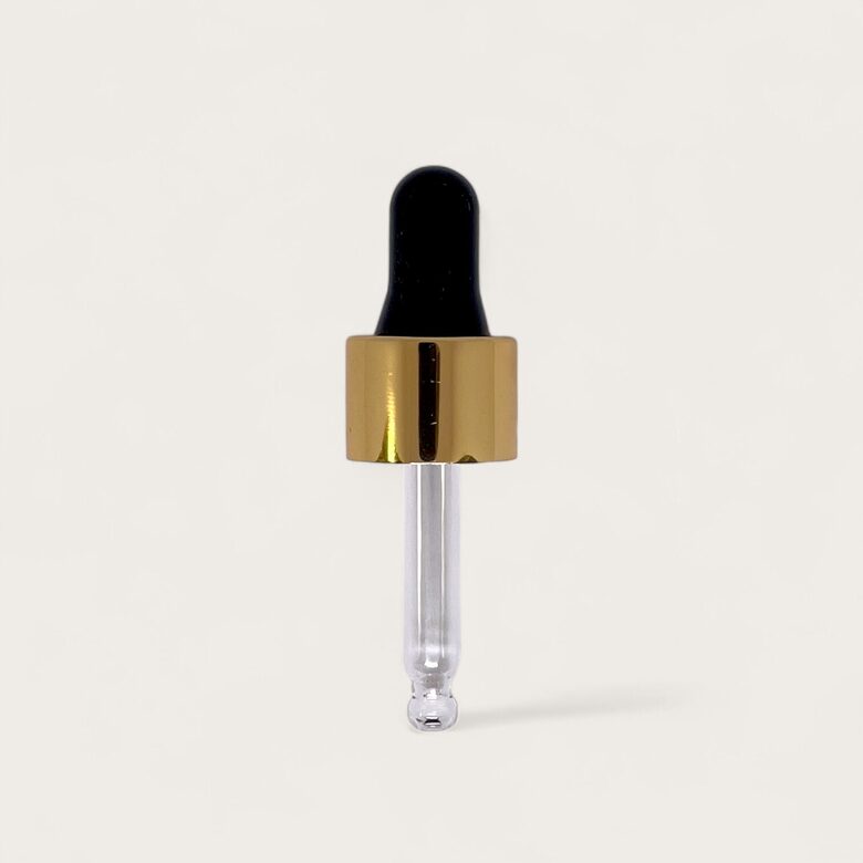 Glass Pipette for 5 ml Bottles Black and Gold