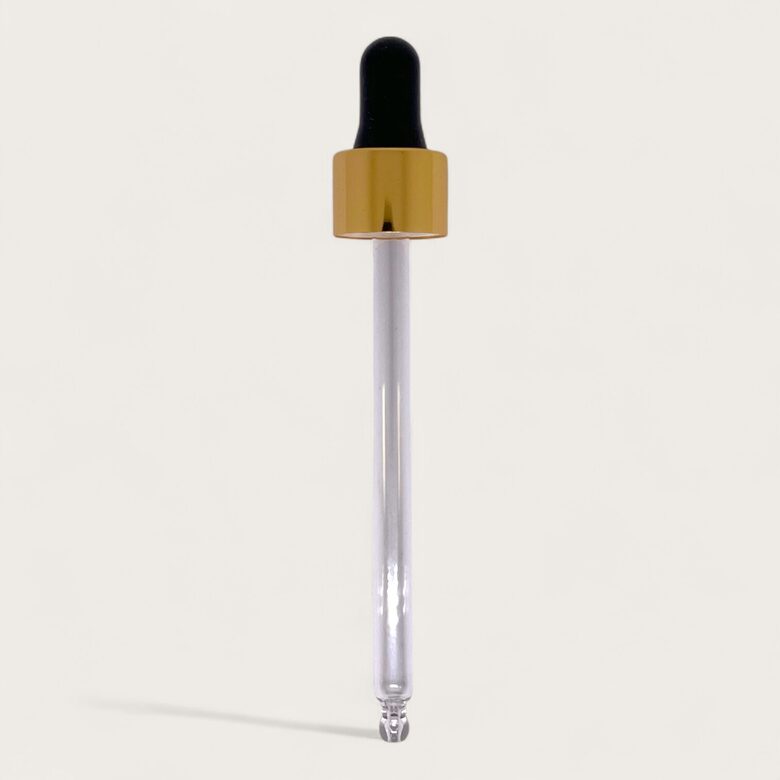 Glass Pipette for 100 ml Bottles Black and Gold