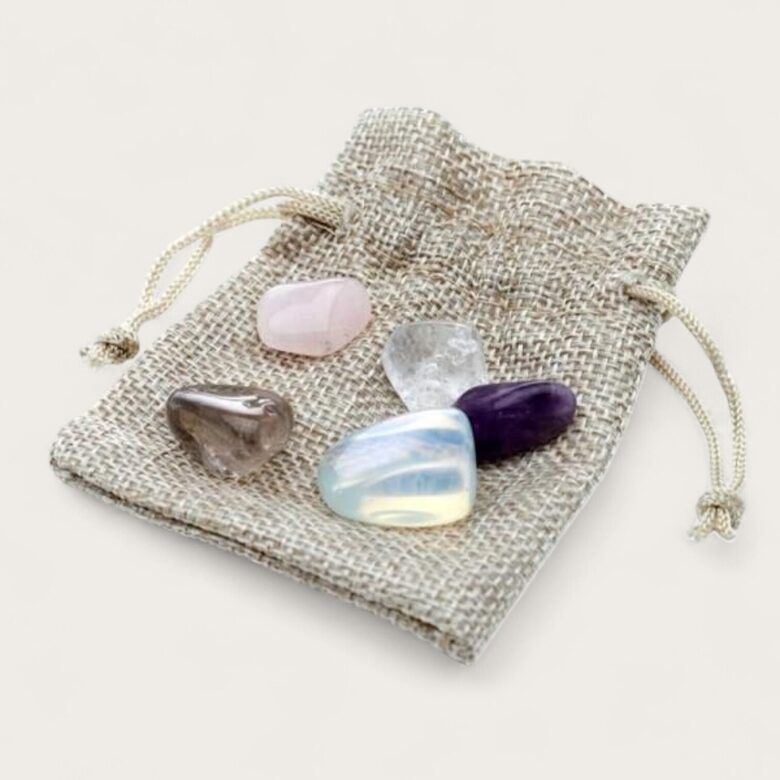 Kristālu komplekts Relaksācijai (komplektā 5 gab)