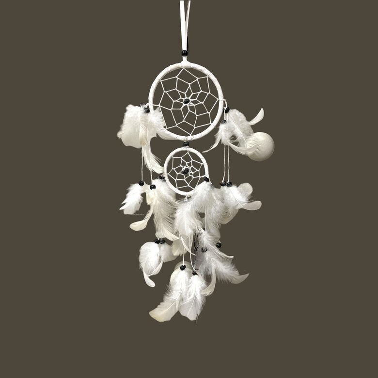 	Sapņu ķērājs Bali (zamšādas audums baltā krāsā) vidējs