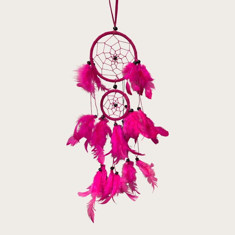 	Sapņu ķērājs Bali (zamšādas audums sārtā krāsā) vidējs