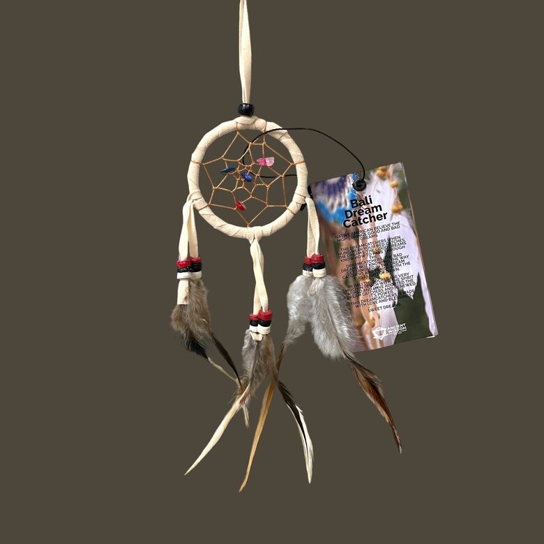 Sapņu ķērājs Bali (zamšādas audums krēma krāsā) mazs