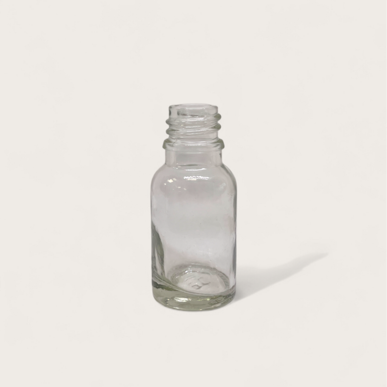 Stikla caurspīdīga pudelīte  15 ml