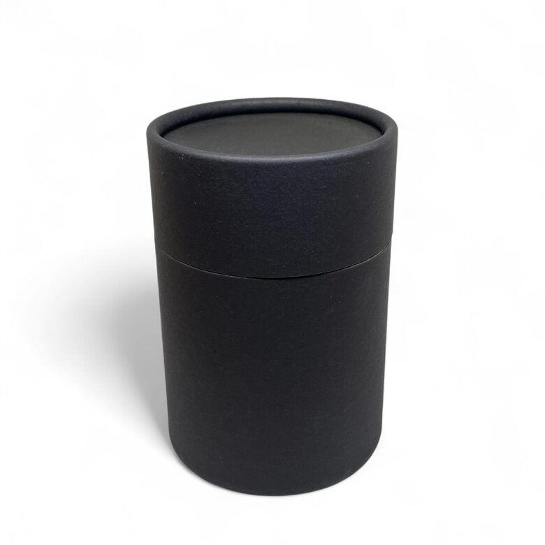 Matte black cardboard candle box, 1 pc, 83 x 112 mm