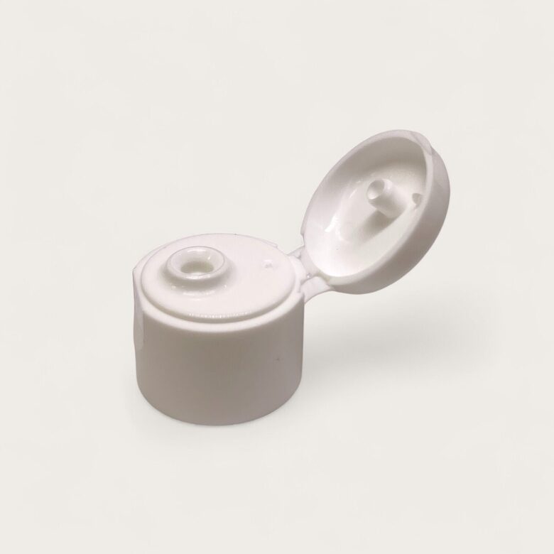 20mm White Plastic Flip-Top Cap