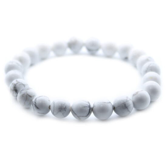 Natural Howlite (White Jasper) Stone Bracelet