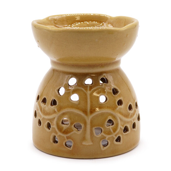 Ceramic Oil Burner Tree of Life Honey