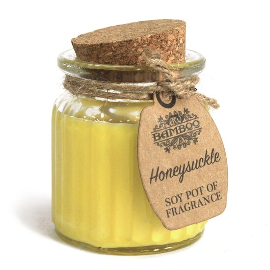 Soy Wax Candle (Honeysuckle) in a glass jar