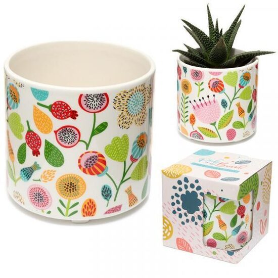 	Dekoratīvs puķu pods Ziedi ( keramikas) 1 gab