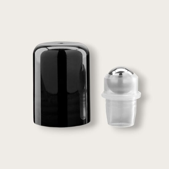 Rullīšu uzgalis ar vāciņi stikla pudelītēm 1 gab