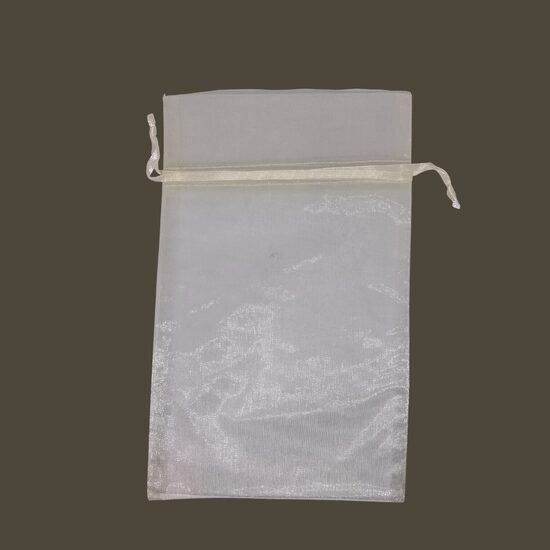 Organzas maisiņš 12 x 20 cm šampanieša krāsā