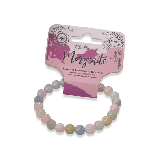 Rokassprādze no dabīga Morganīta akmens