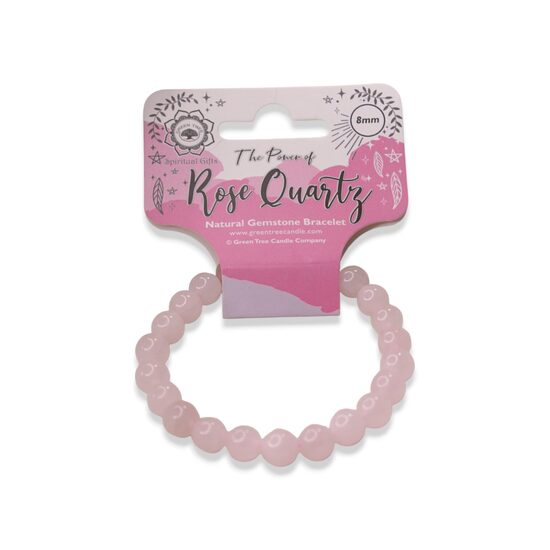 Rokassprādze no dabīga Rozā kvarca akmens