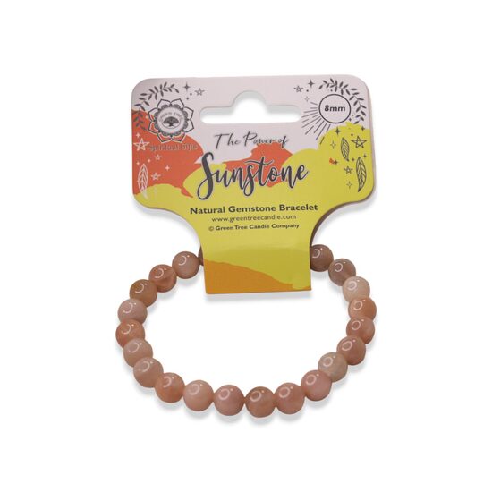 Rokassprādze no dabīga Saulessakmens akmens