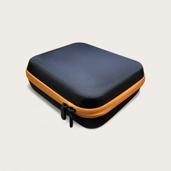 Koferītis 25 gab ēteriskajām eļļām melns/ oranžš