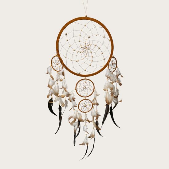 	Sapņu ķērājs Bali (zamšādas audums kafija ar pienu krāsā) XL ( 32 cm)