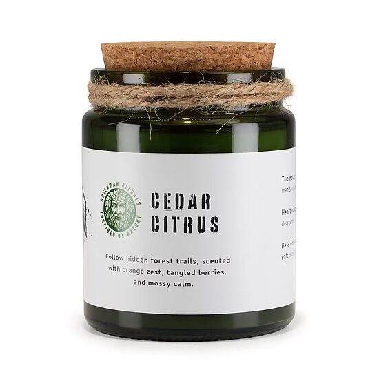 Sojas vaska svece ar koka dakti Cedar Citrus 160 g