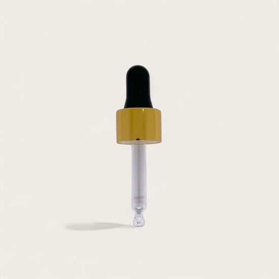 Glass Pipette for 10 ml Bottles Gold and Black