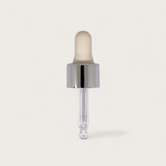 Glass Pipette for 5 ml Bottles White and Silver