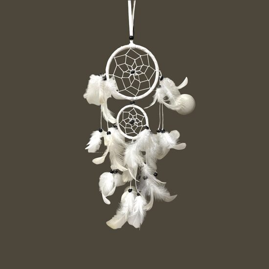 	Sapņu ķērājs Bali (zamšādas audums baltā krāsā) vidējs