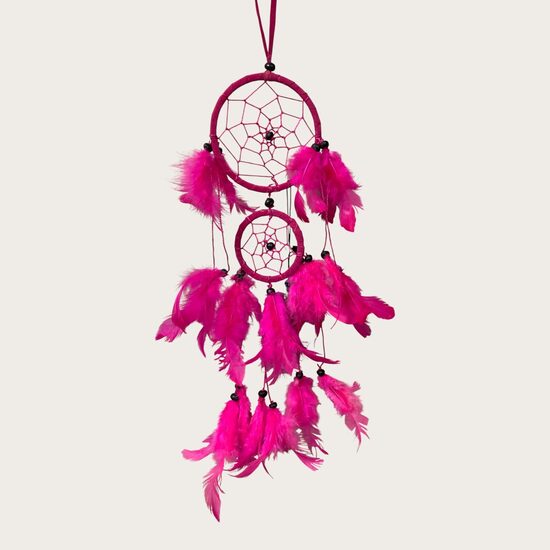 	Sapņu ķērājs Bali (zamšādas audums sārtā krāsā) vidējs