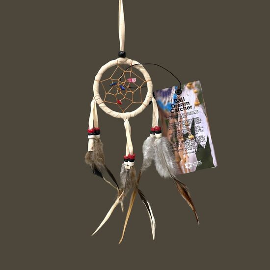 Sapņu ķērājs Bali (zamšādas audums krēma krāsā) mazs