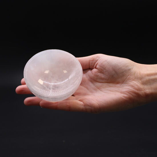Natural Selenite Round Bowl (Charging Bowl), 8 cm, 1 pc.