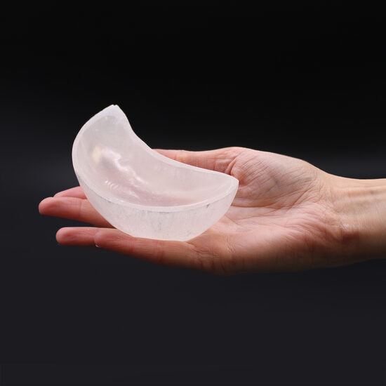 Natural Selenite Moon Shaped Bowl (Charging Bowl), 1 pc.