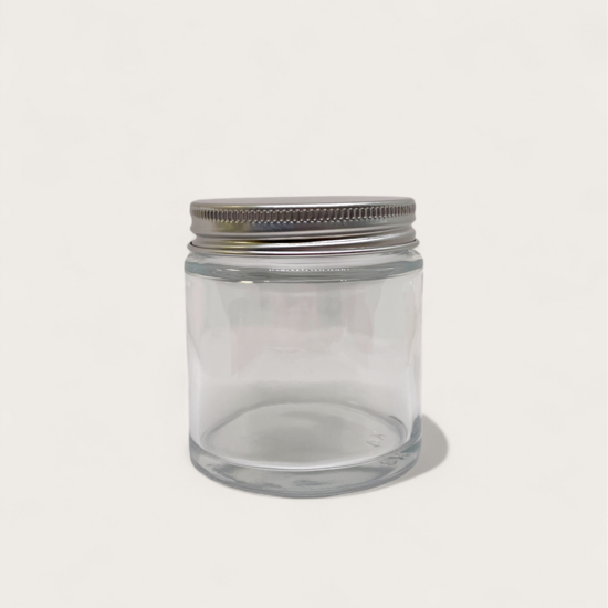 Glass Jar with Aluminum Lid and White Liner 100ml